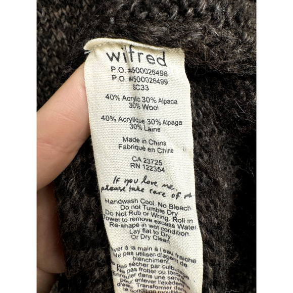 Aritzia Wilfred Alpaca Wool Blend Oversized Lagen Look Grunge Goblincore Sweater - Picture 5 of 7